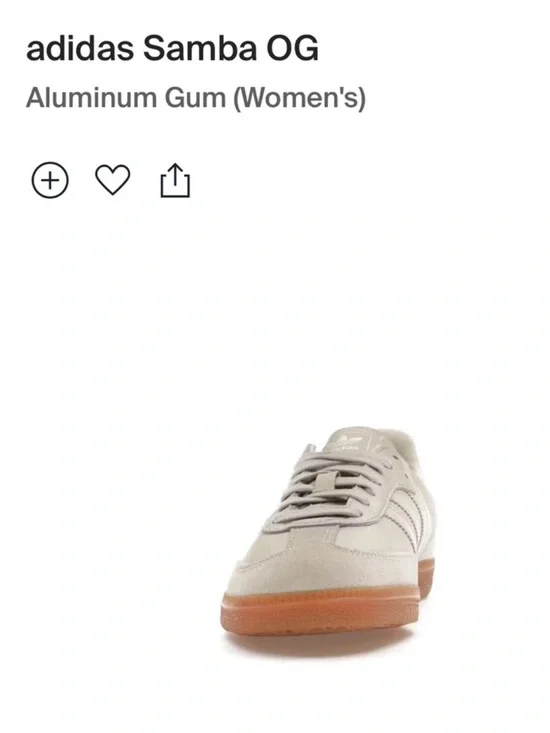 Adidas Samba OG Aluminum Gum Women’s Size 7 – Cream Leather, Gum Sole - Picture 4 of 12